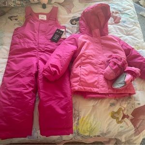 Toddler girls snowsuit set